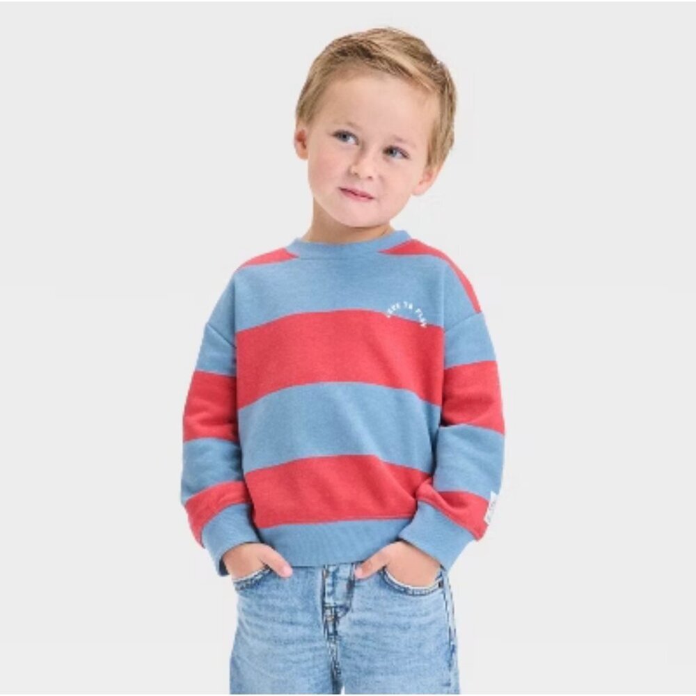 Cat & Jack Boys' Striped French Terry size 5T NWT